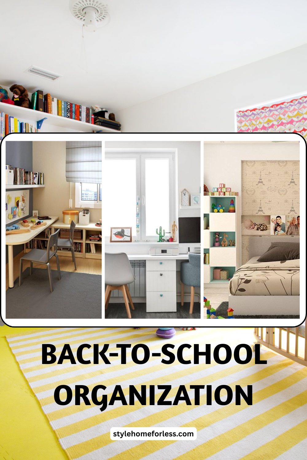 Budget home decor idea: Back-to-School Organization: Kids’ Rooms on a Budget
