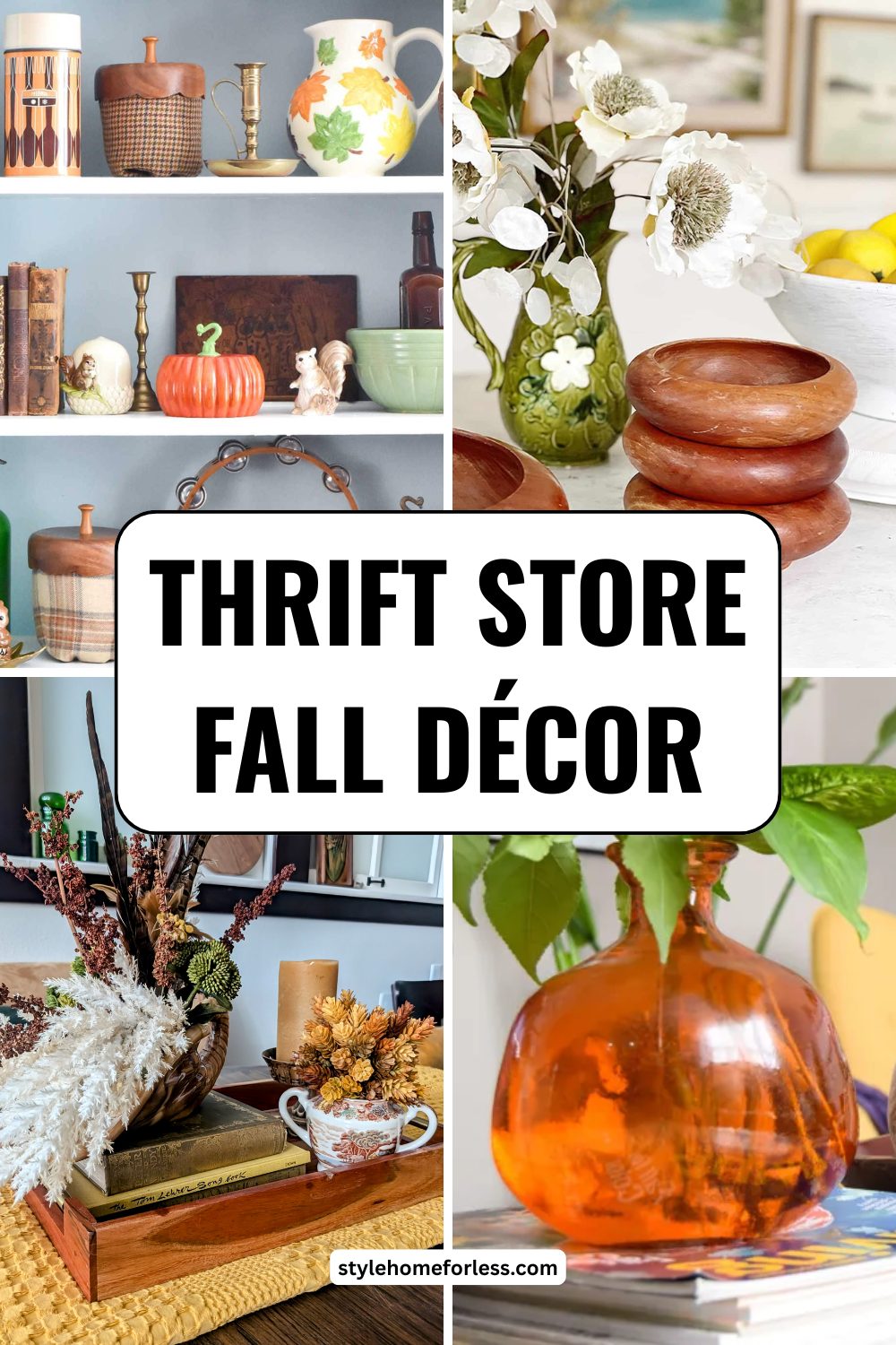 Thrift Store Fall Décor: Before & After Transformations — before and after result