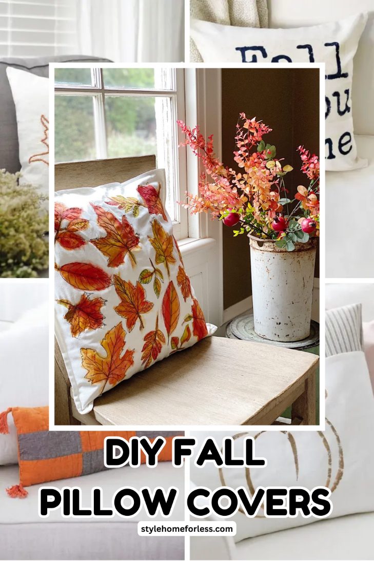 DIY tutorial: DIY Fall Pillow Covers: No-Sew Options Under $10