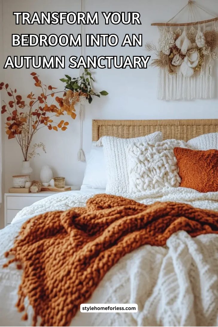 Budget home decor idea: Autumn Bedroom Sanctuary: 9 Cozy Updates Under $50